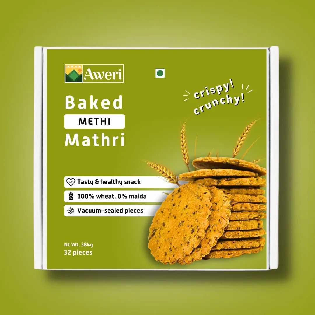 Baked Methi Mathri