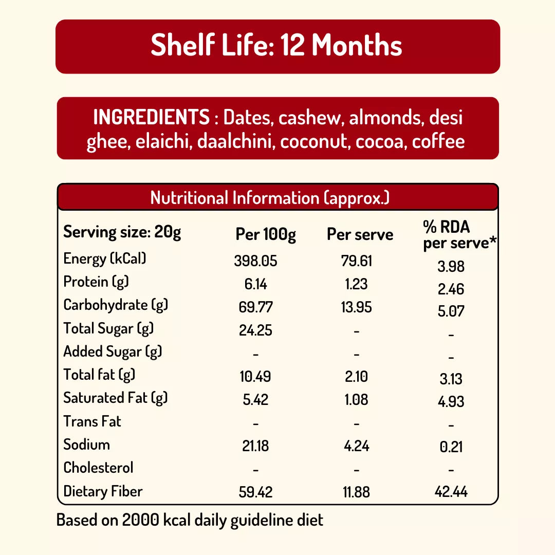 Dates Barfi Bite - Assorted | 6 Flavours | Pouches