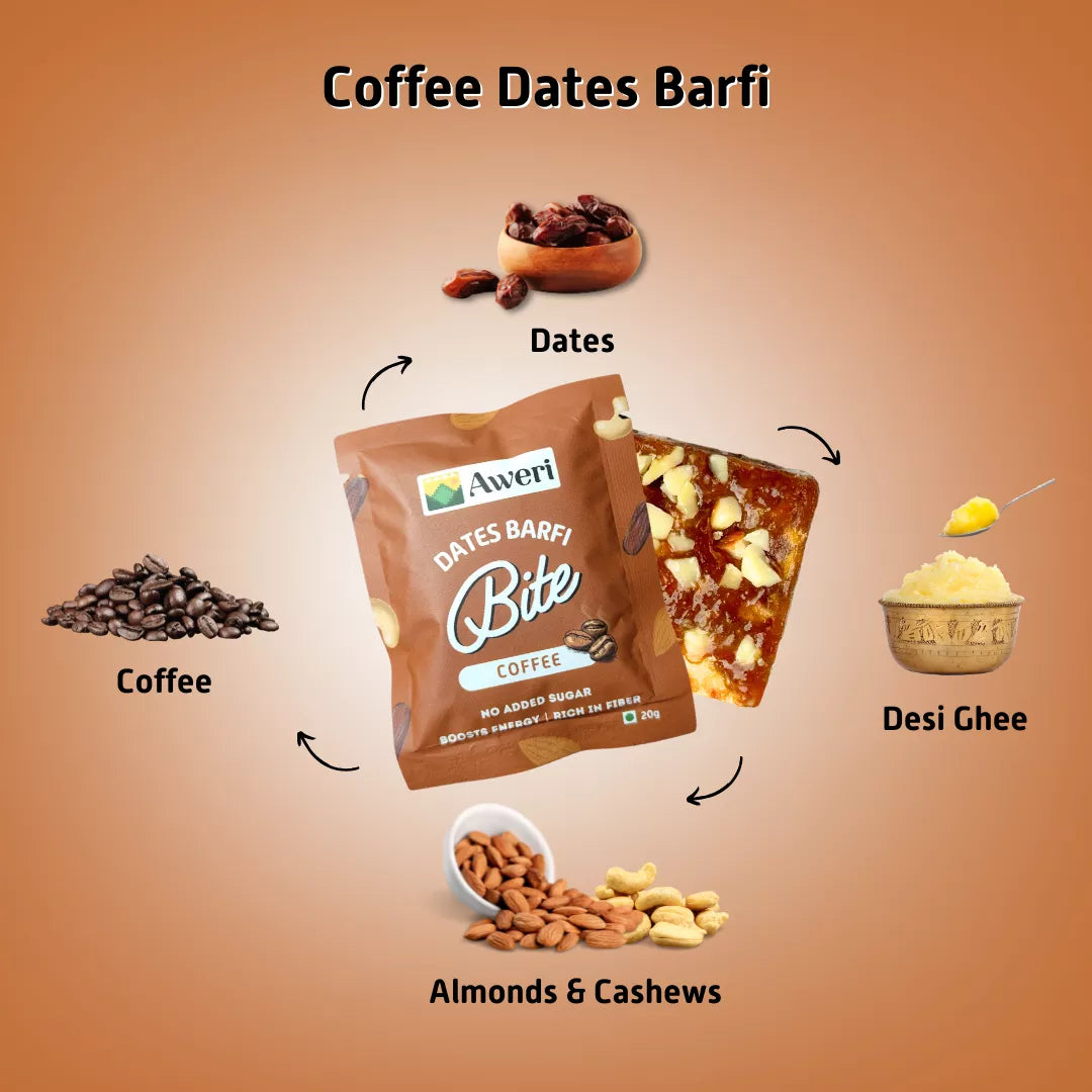 Dates Barfi Bite - Coffee