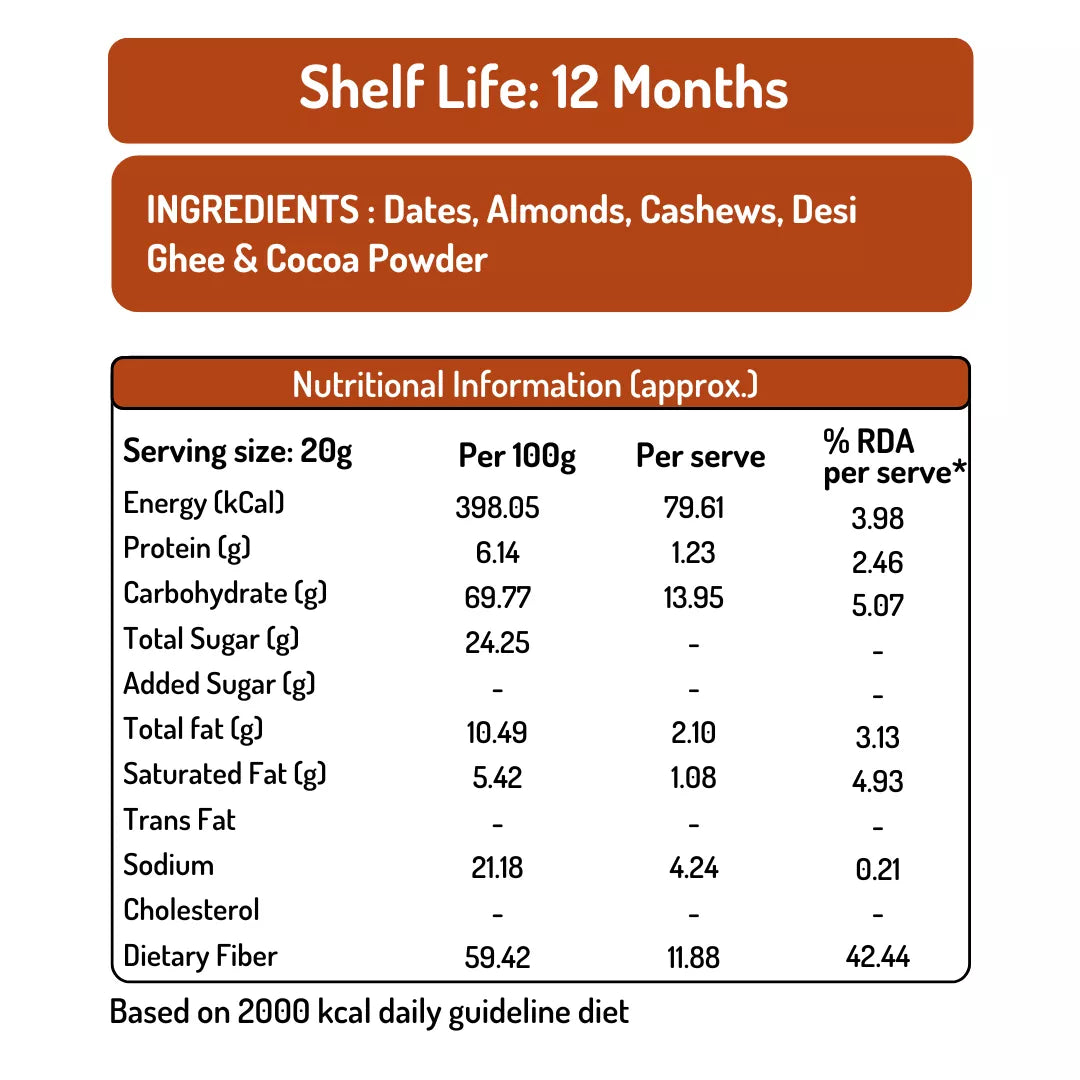 Dates Barfi Bite - Coffee