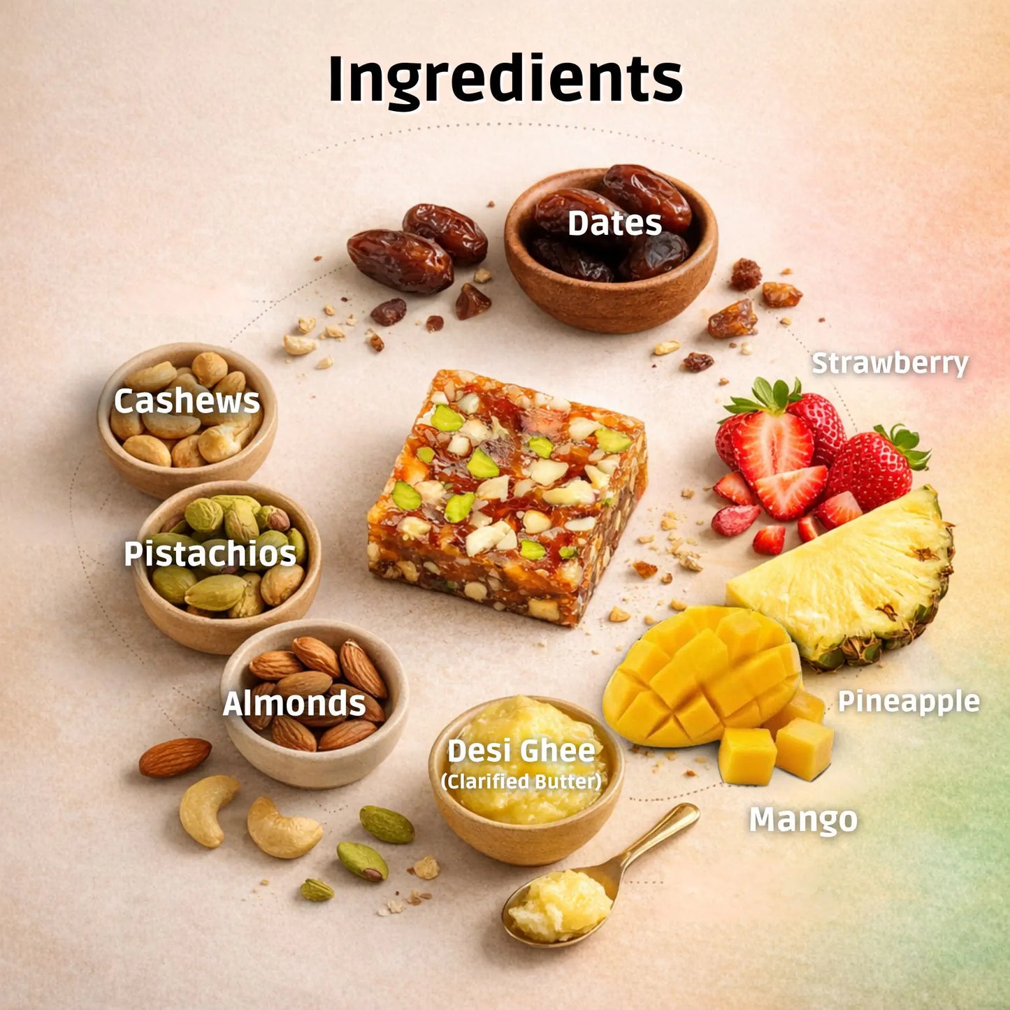 Aweri Fruit Barfi Bite Combo (120g x 3 | 6 pcs Each) – Strawberry, Mango & Pineapple | Healthy Fruit Mithai