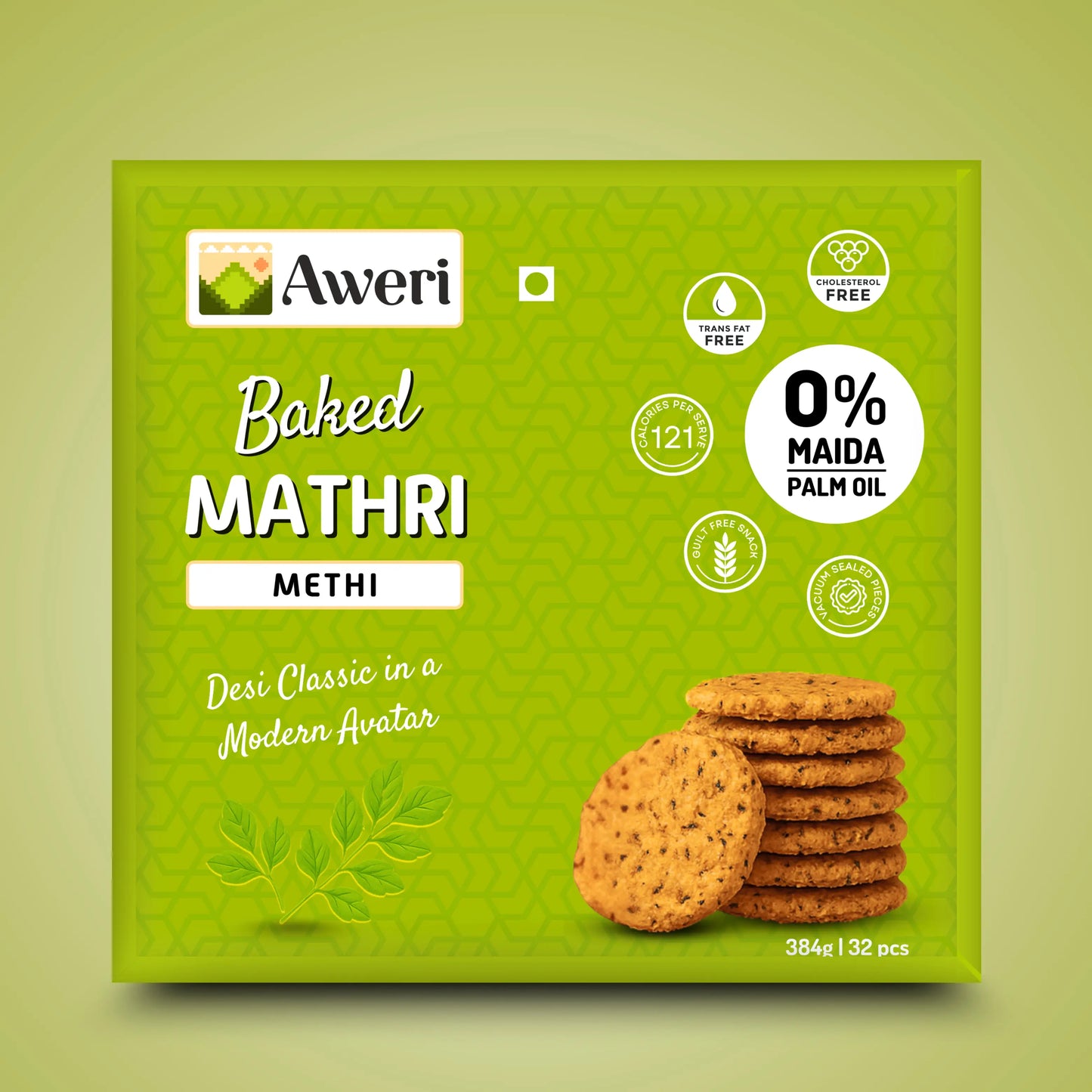 Baked Methi Mathri