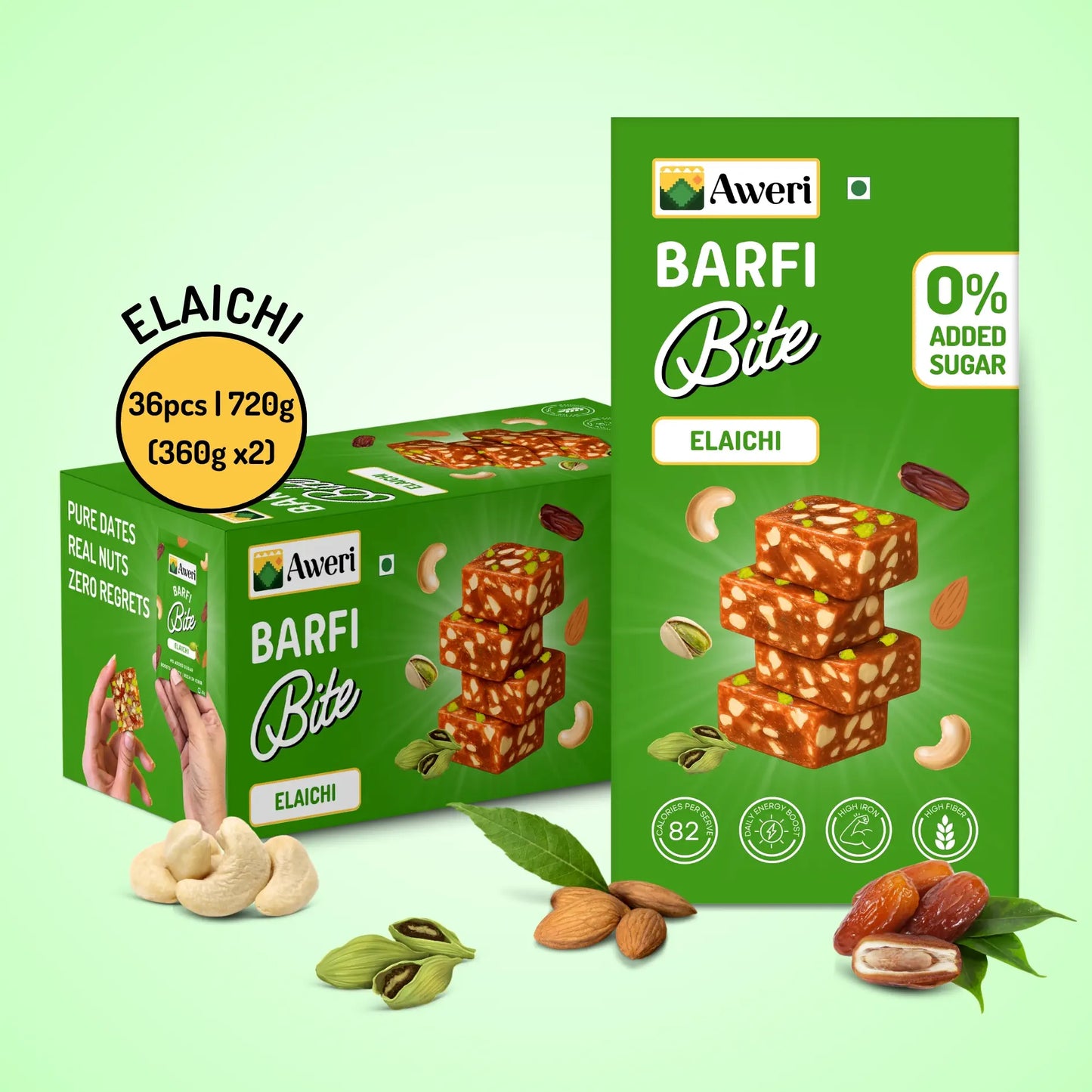 Dates Barfi Bite - Elaichi
