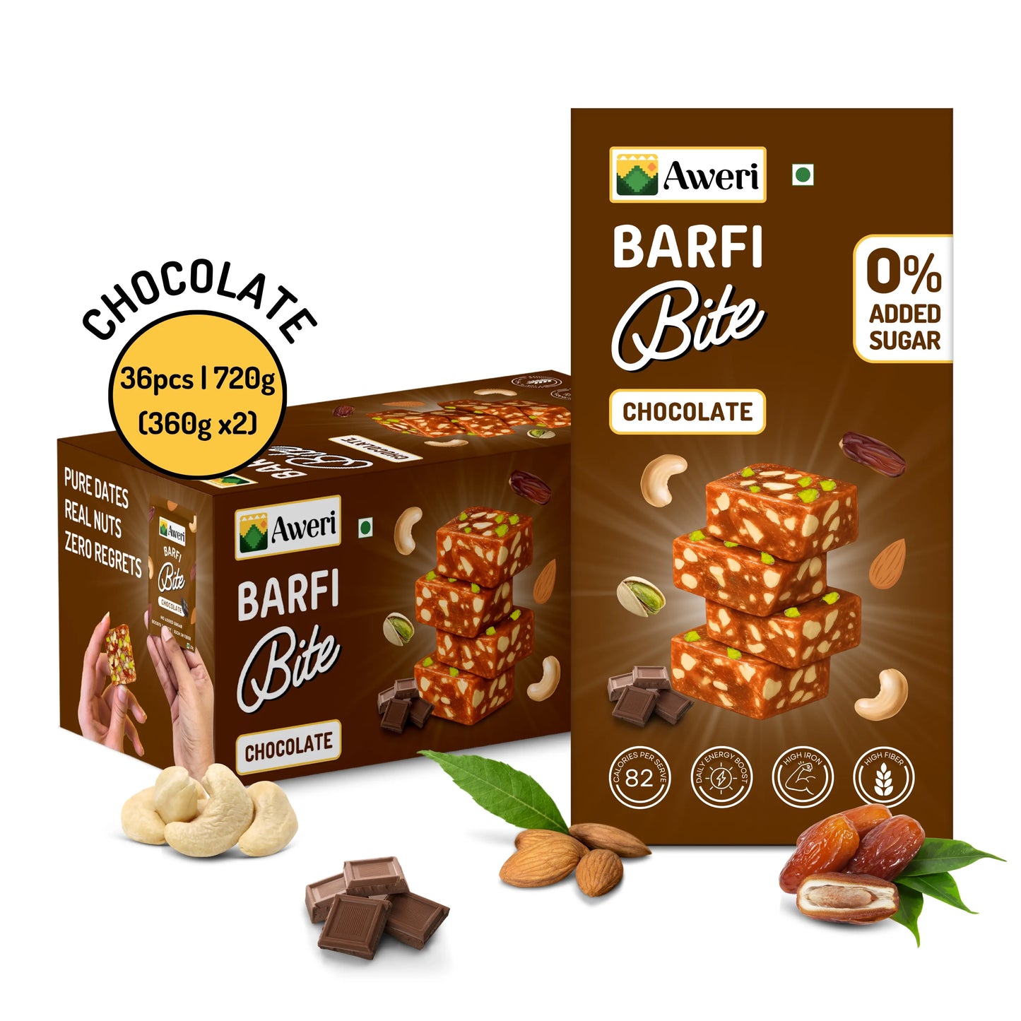 Dates Barfi Bite - Chocolate