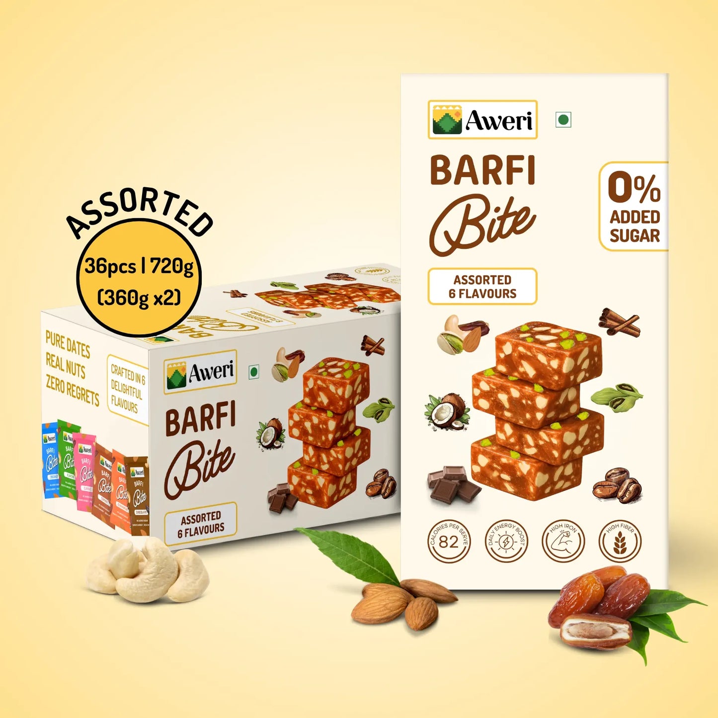 Dates Barfi Bite - Assorted | 6 Flavours
