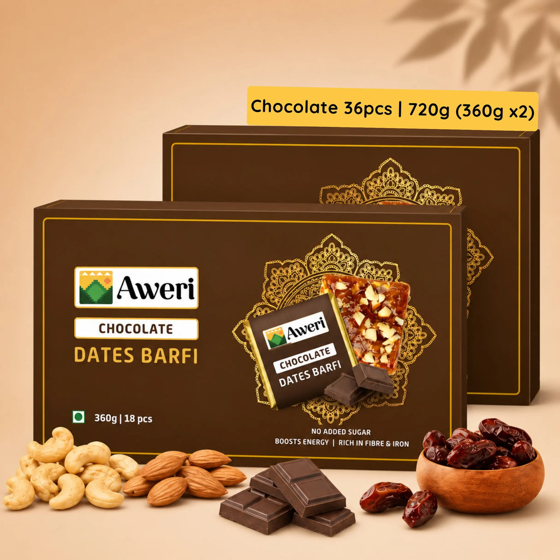 Chocolate Dates Barfi