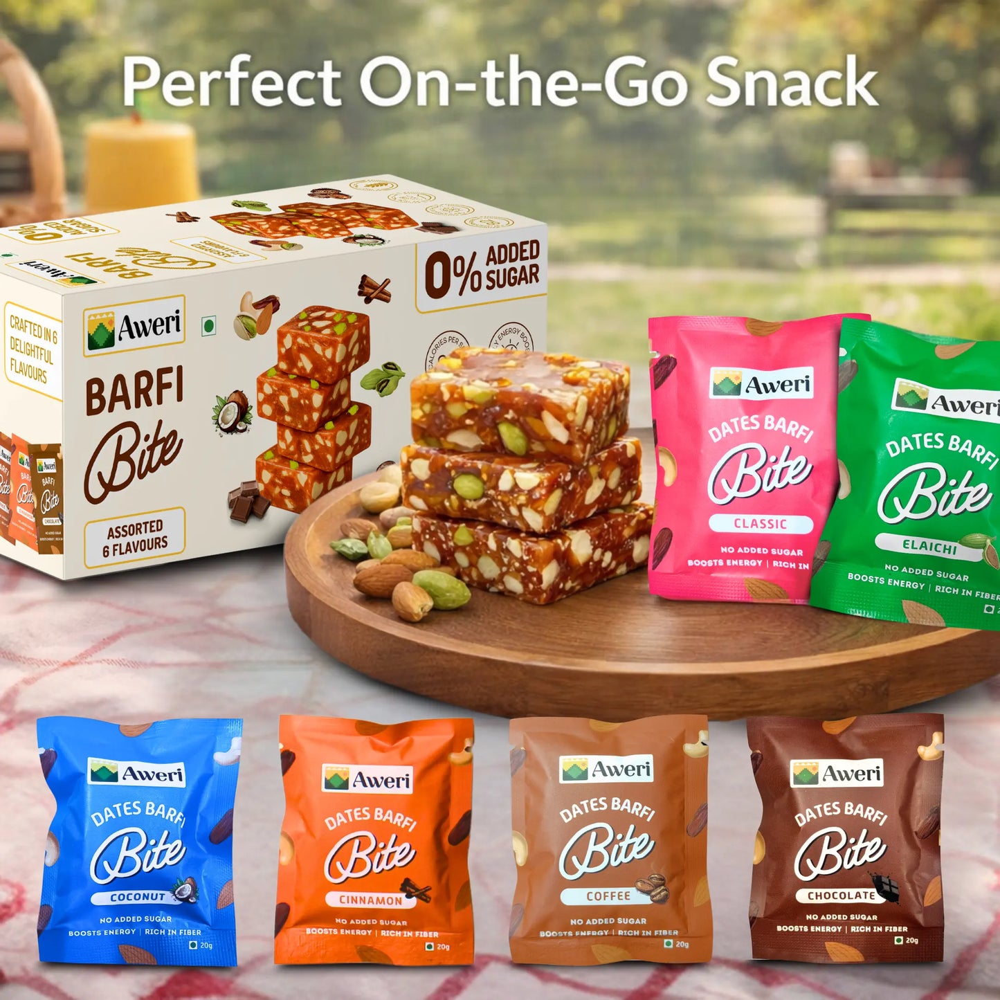 Dates Barfi Bite - Assorted | 6 Flavours