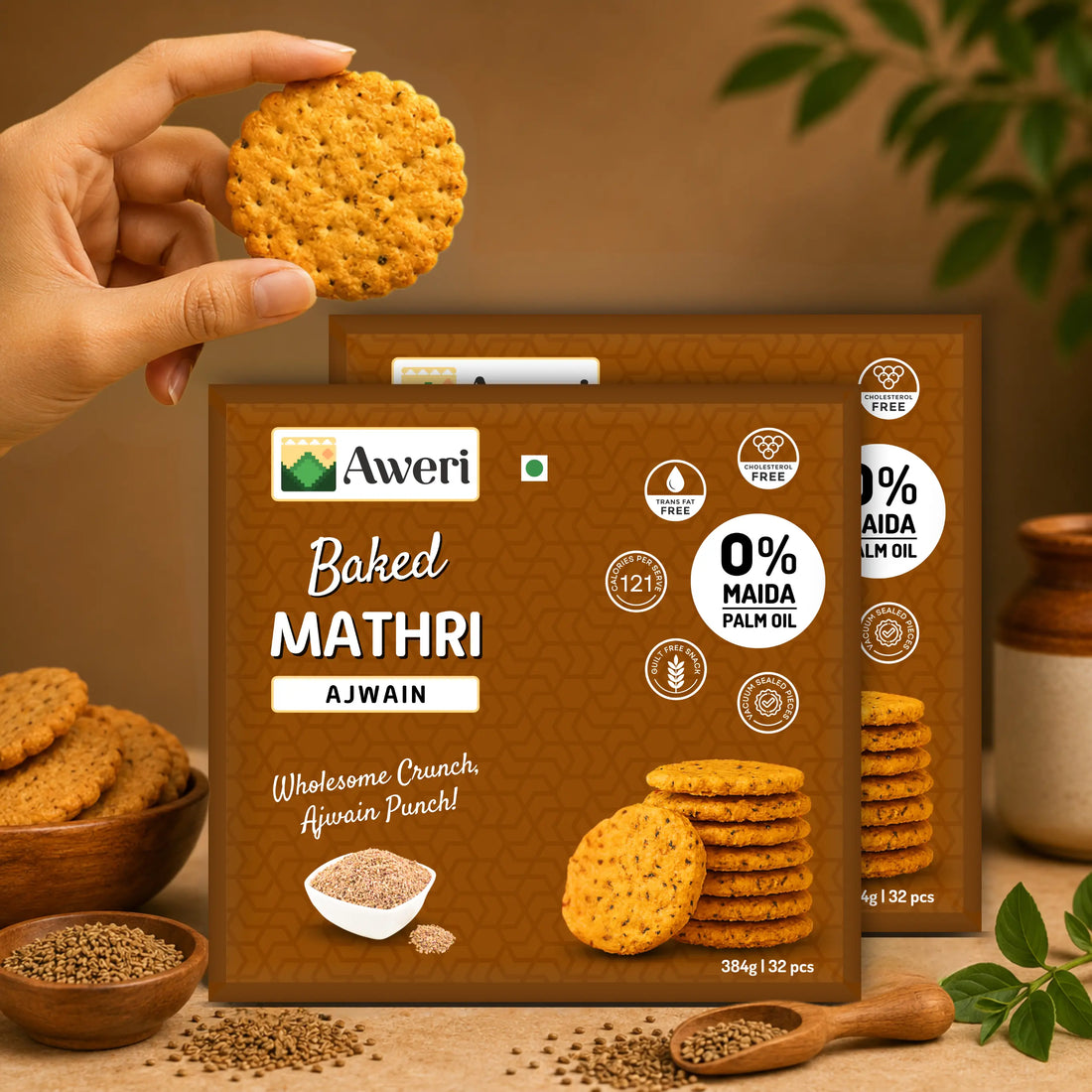 Baked Ajwain Mathri