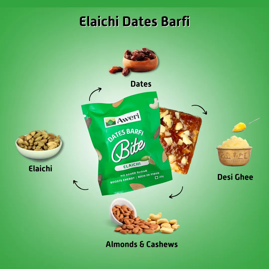 Dates Barfi Bite - Elaichi