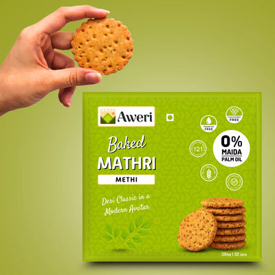 Baked Methi Mathri