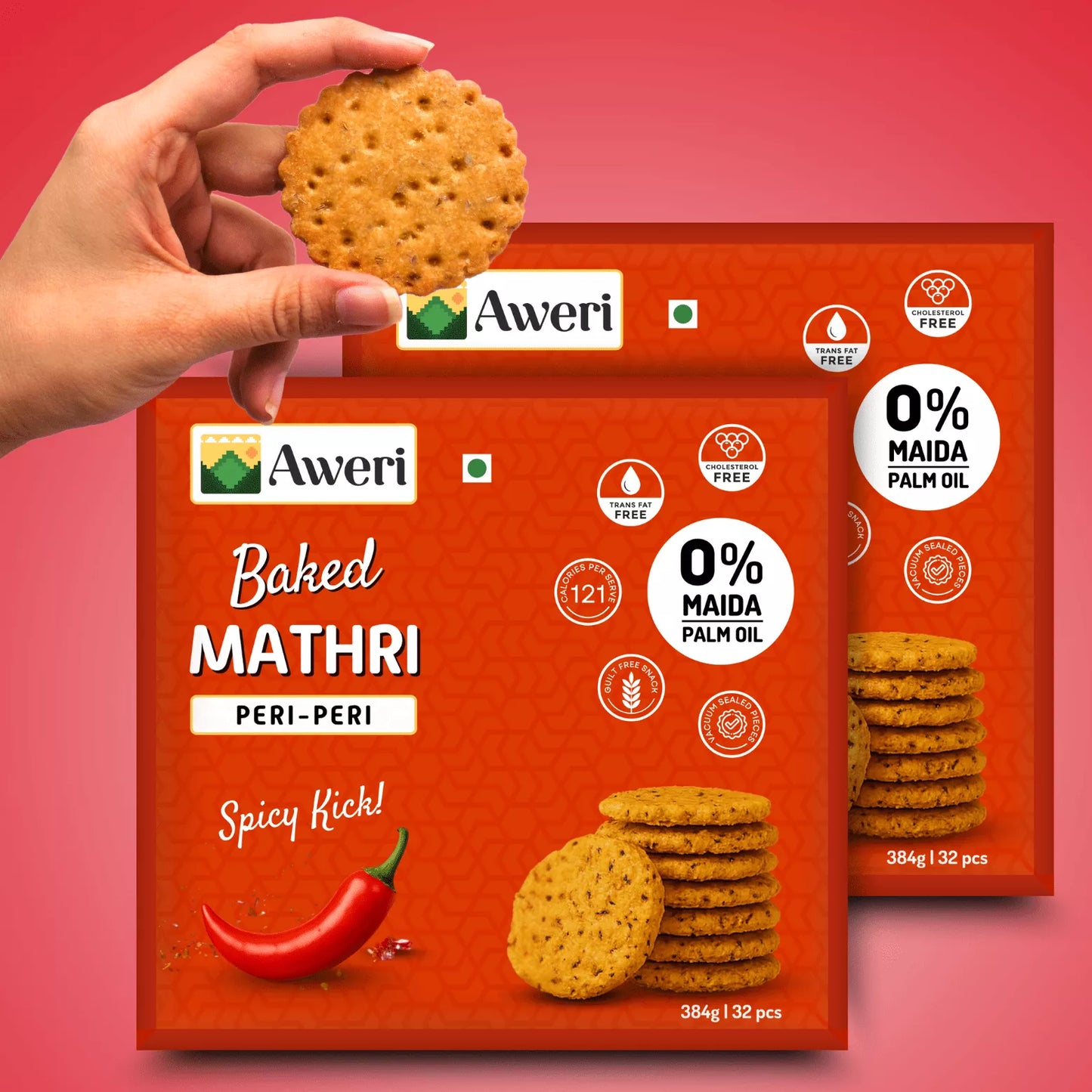Baked Peri Peri Mathri