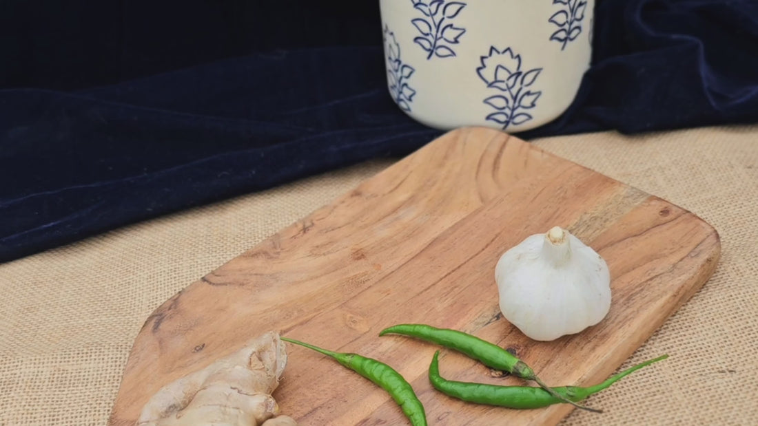 Garlic Ginger Green Chilli Pickle